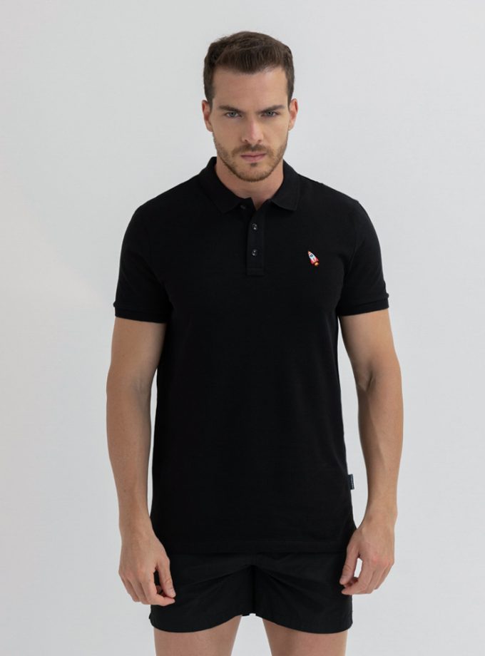 Hawkbill Rocket Siyah Polo T-Shirt