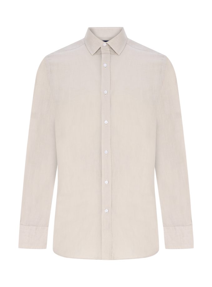 Hawksbill Linen Shirt - Beige