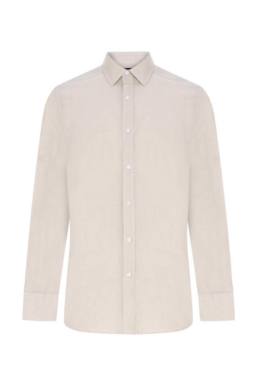 Hawksbill Linen Shirt - Beige