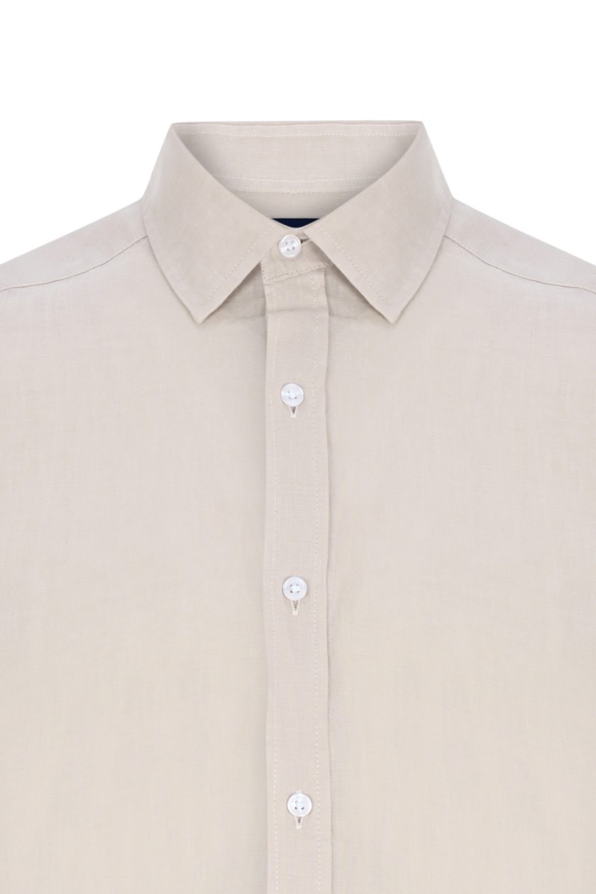 Hawksbill Linen Shirt - Beige - Görsel 3