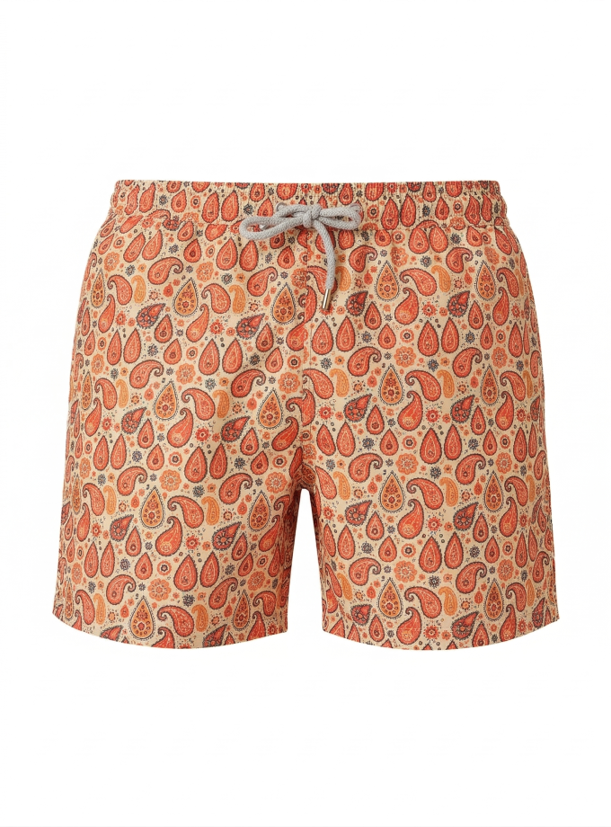 Hawksbill Paisley - Turuncu Deniz Şortu