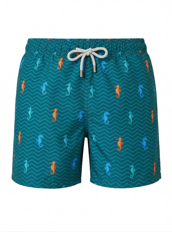 Hawksbill Seahorse - Koyu Yeşil Deniz Şortu