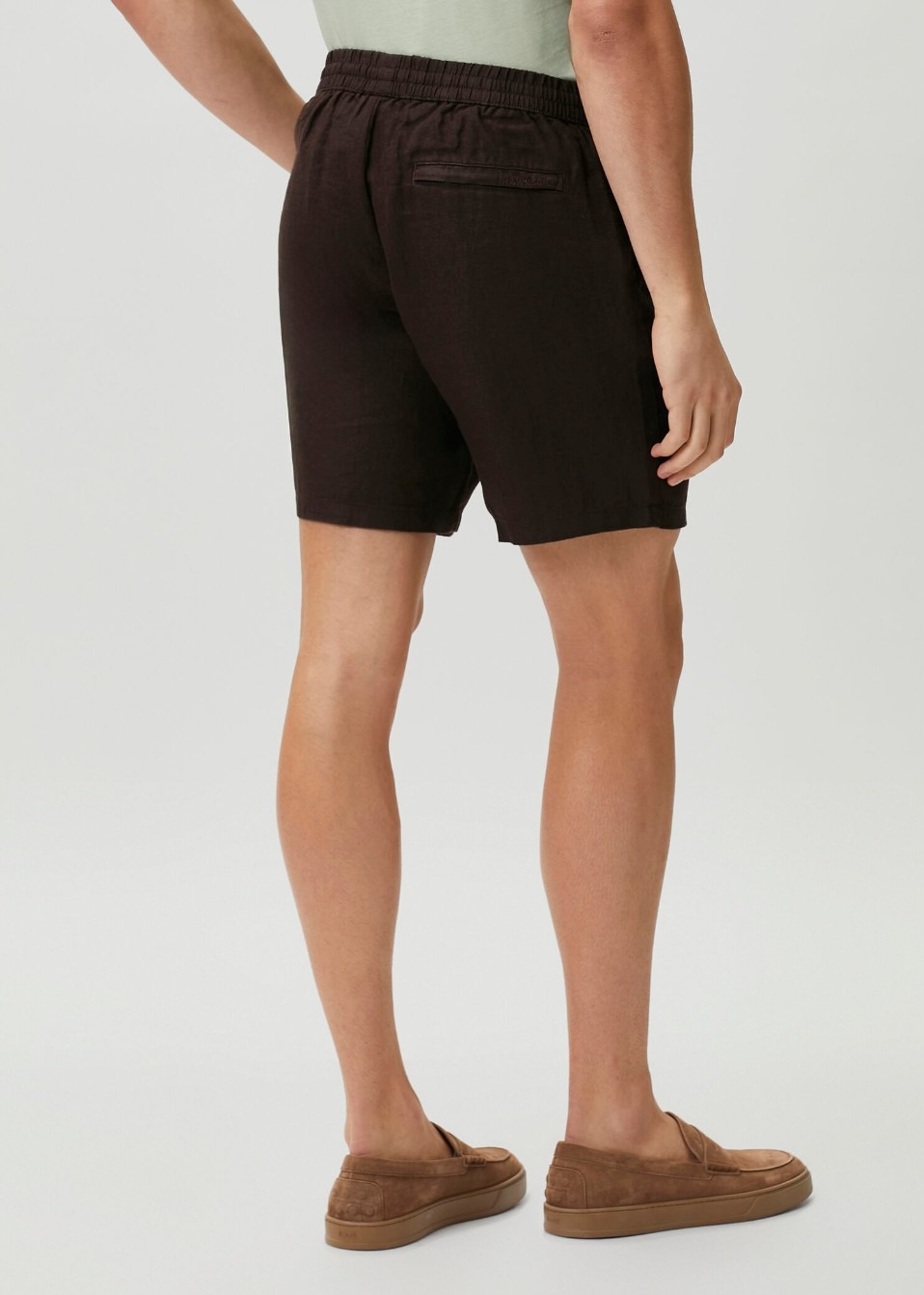Hawksbill Linen Short - Koyu Kahverengi - Görsel 4