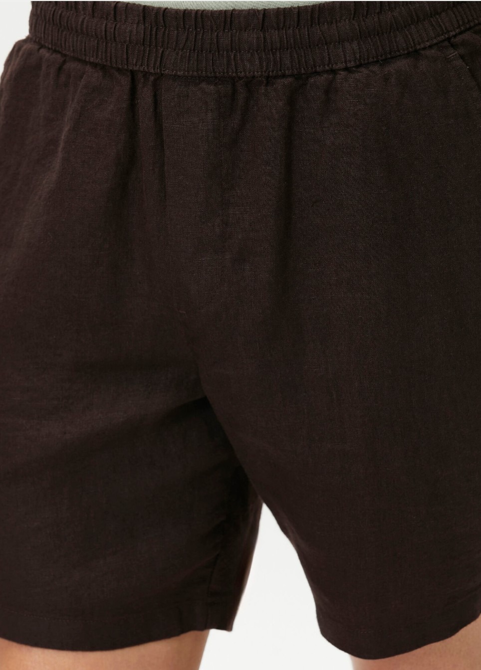 Hawksbill Linen Short - Koyu Kahverengi - Görsel 5