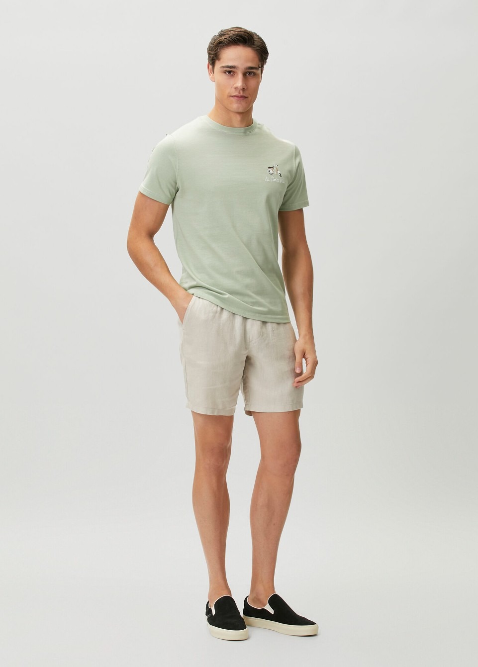 Hawksbill Linen Short - Bej - Görsel 4