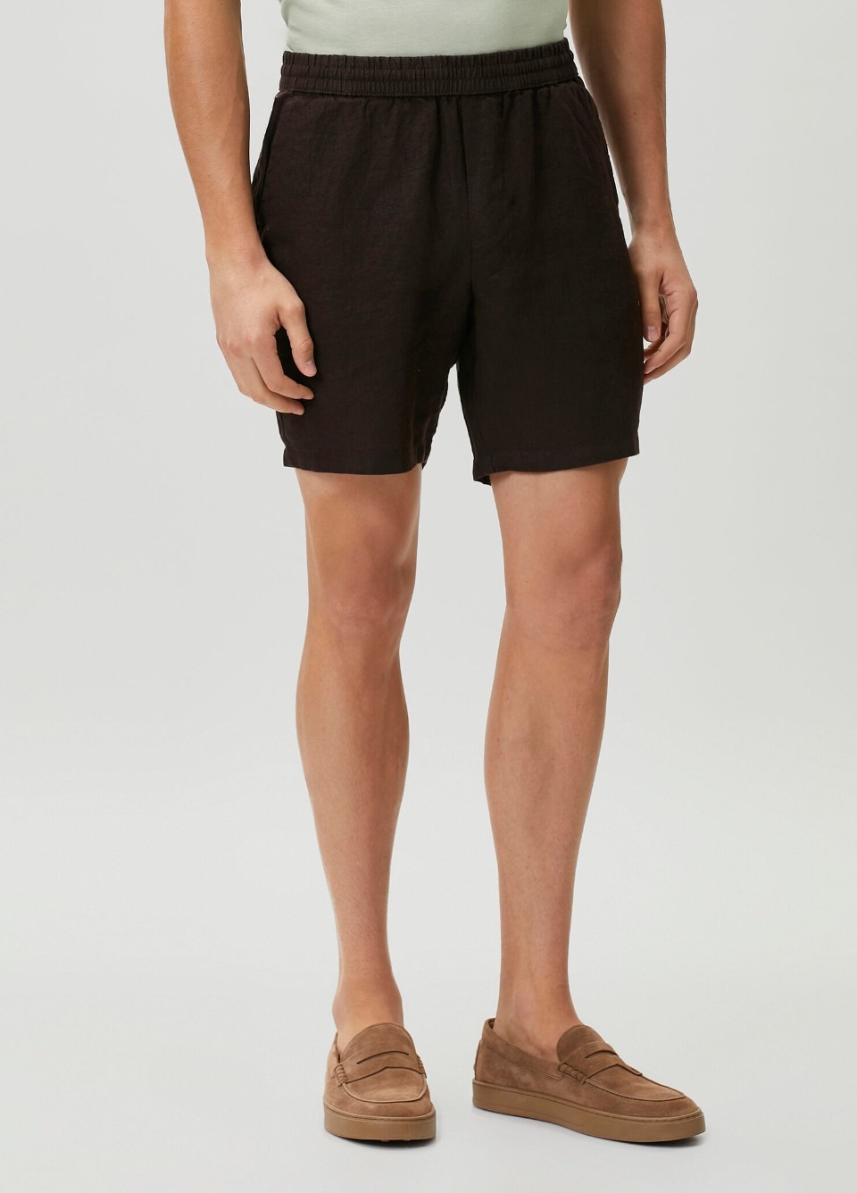 Hawksbill Linen Short - Koyu Kahverengi - Görsel 2